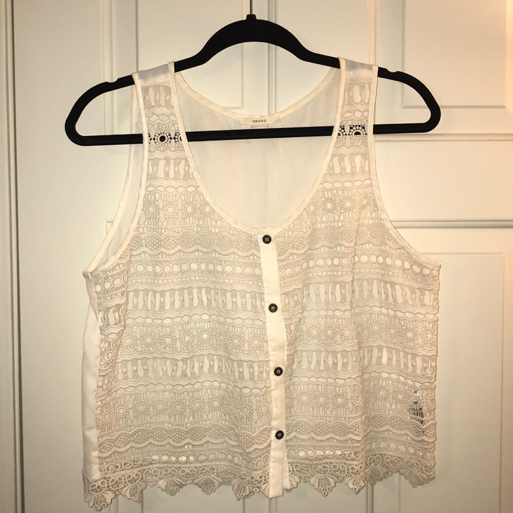 Lace crop top